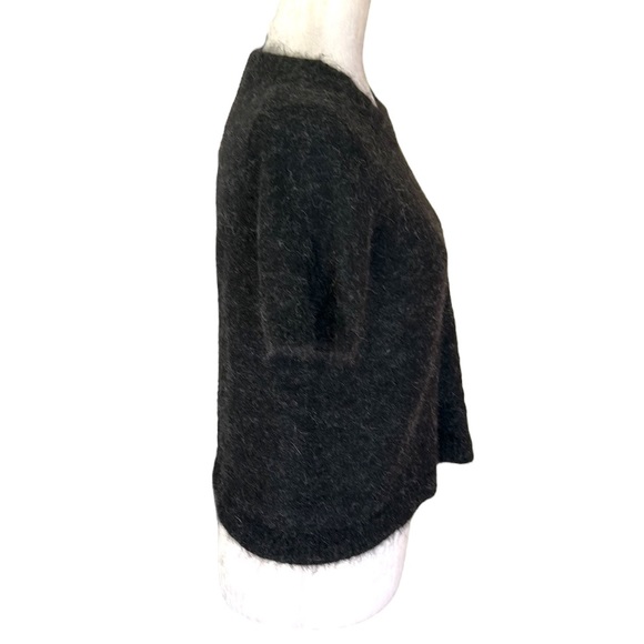 Everlane Cropped “The Alpaca Sweater Tee” in Heathered Black - M - Picture 7 of 13